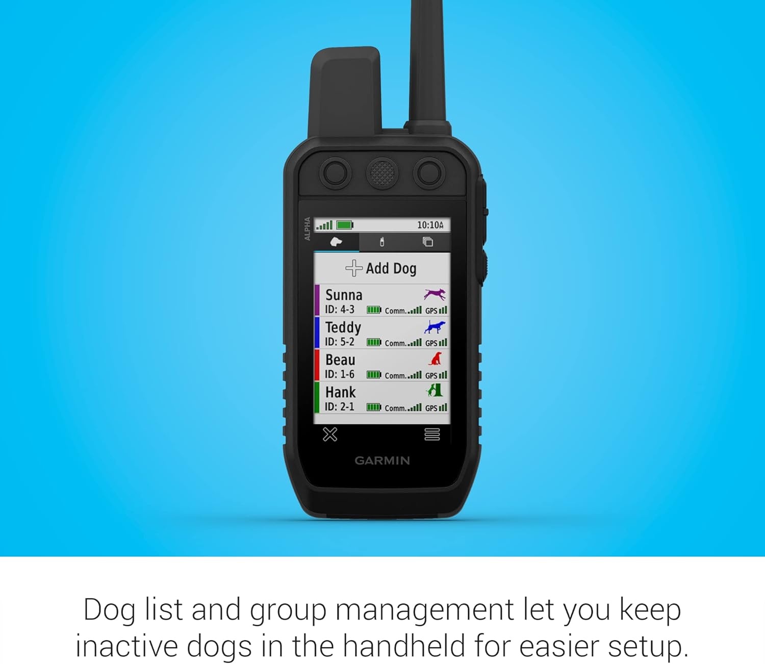 image:imageGarmin Alpha 300i Handheld Advanced Tracking and Training Handheld with inReach Technology Inreach TwoWay Messaging and Sos Up to 55 Hr Battery Vhf Range Up to 9 Mi Pairs Up to 250 CollarsAlpha 300