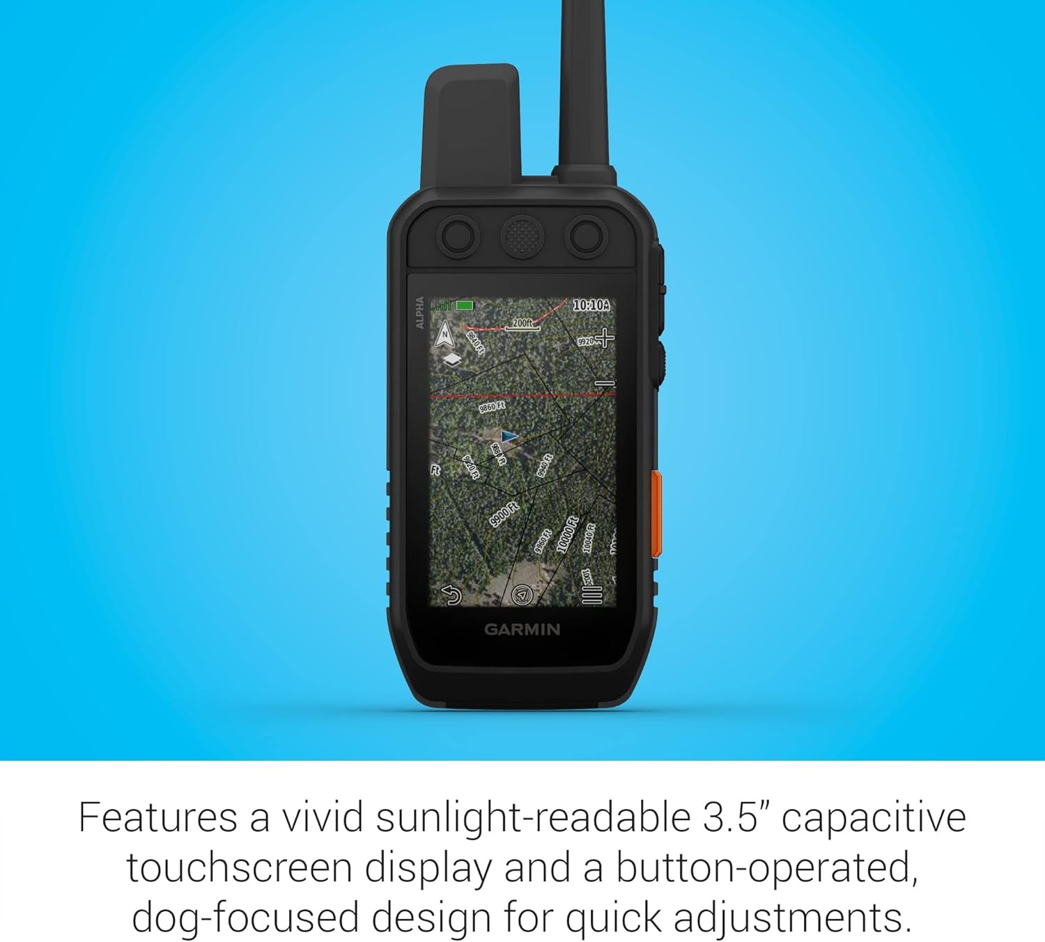 image:imageGarmin Alpha 300i Handheld Advanced Tracking and Training Handheld with inReach Technology Inreach TwoWay Messaging and Sos Up to 55 Hr Battery Vhf Range Up to 9 Mi Pairs Up to 250 CollarsAlpha 300i