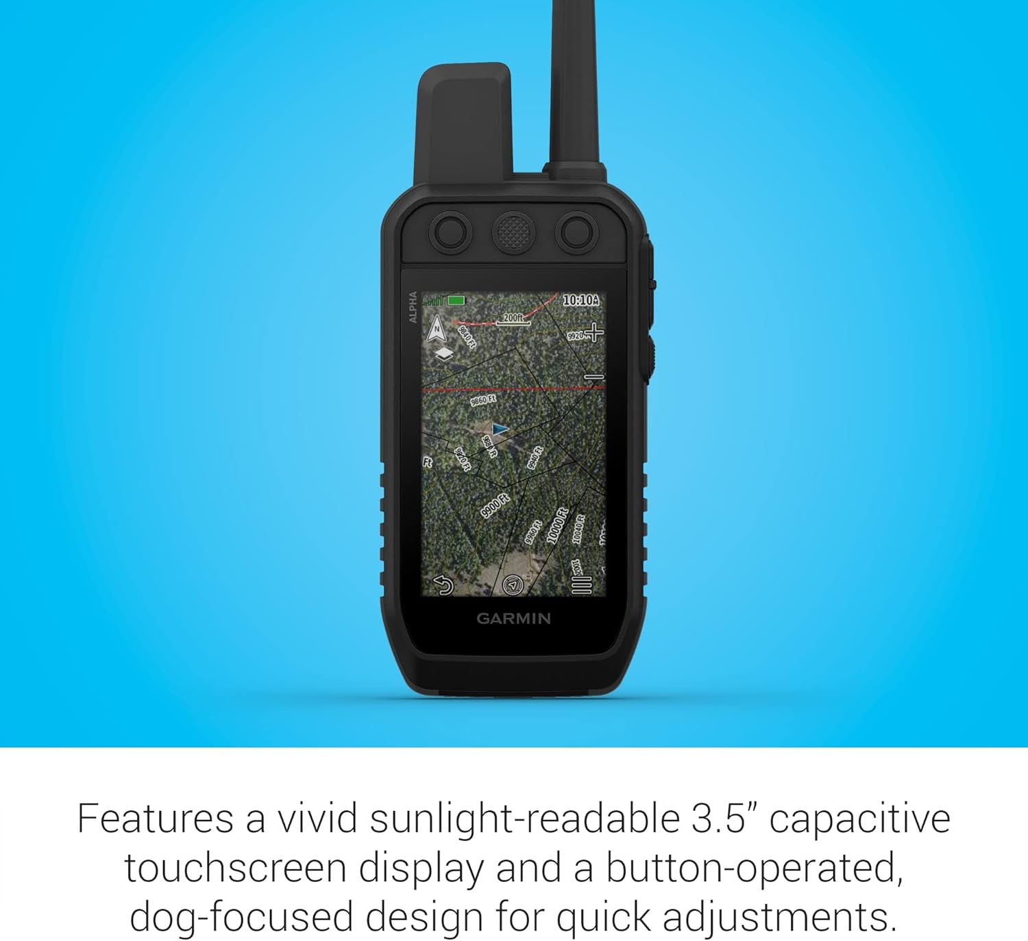 image:imageGarmin Alpha 300i Handheld Advanced Tracking and Training Handheld with inReach Technology Inreach TwoWay Messaging and Sos Up to 55 Hr Battery Vhf Range Up to 9 Mi Pairs Up to 250 CollarsAlpha 300