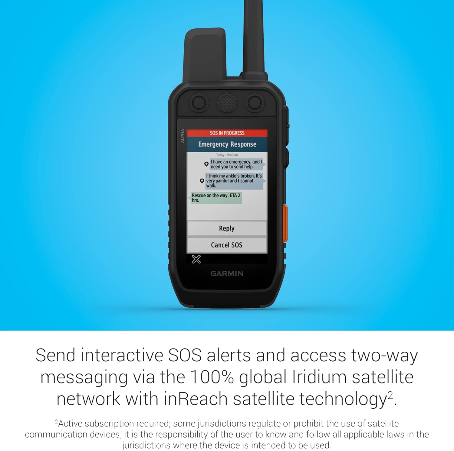 image:imageGarmin Alpha 300i Handheld Advanced Tracking and Training Handheld with inReach Technology Inreach TwoWay Messaging and Sos Up to 55 Hr Battery Vhf Range Up to 9 Mi Pairs Up to 250 CollarsAlpha 300i