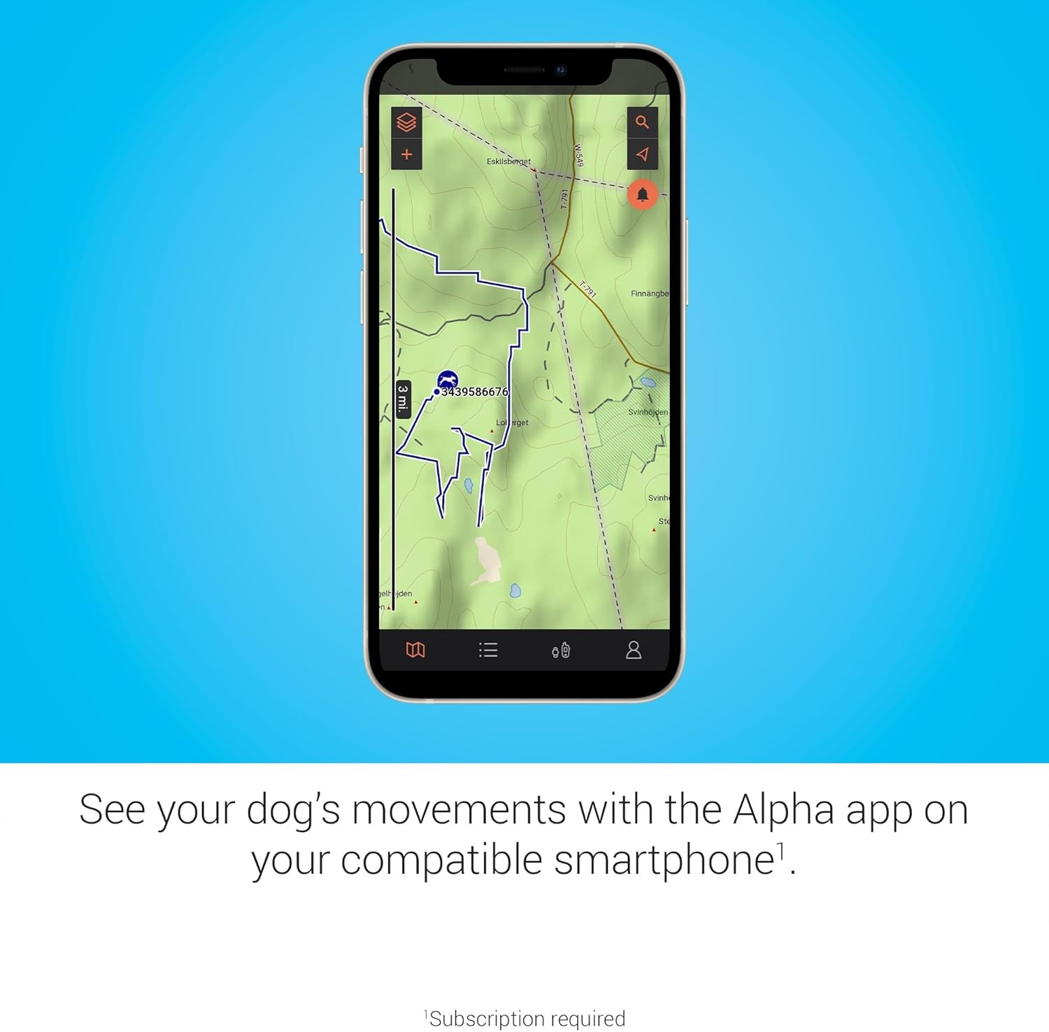 image:imageGarmin Alpha LTE Cellular Technology Dog Tracker See Your Dogs Movements On Your Compatible Smartphone or Integrate it with Your Garmin Dog Tracking System to Track via VHF or LTE