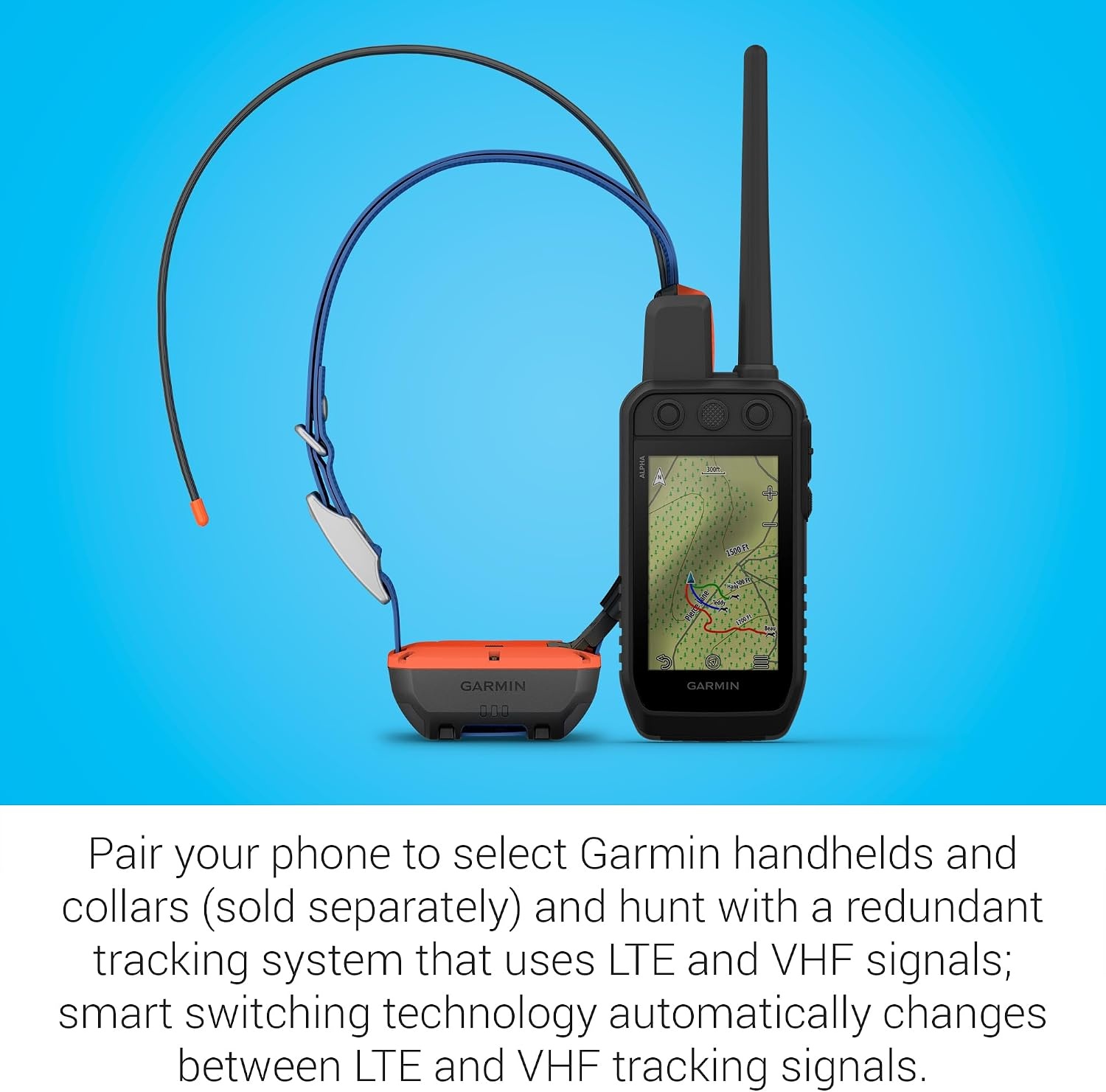 image:imageGarmin Alpha LTE Cellular Technology Dog Tracker See Your Dogs Movements On Your Compatible Smartphone or Integrate it with Your Garmin Dog Tracking System to Track via VHF or LTE