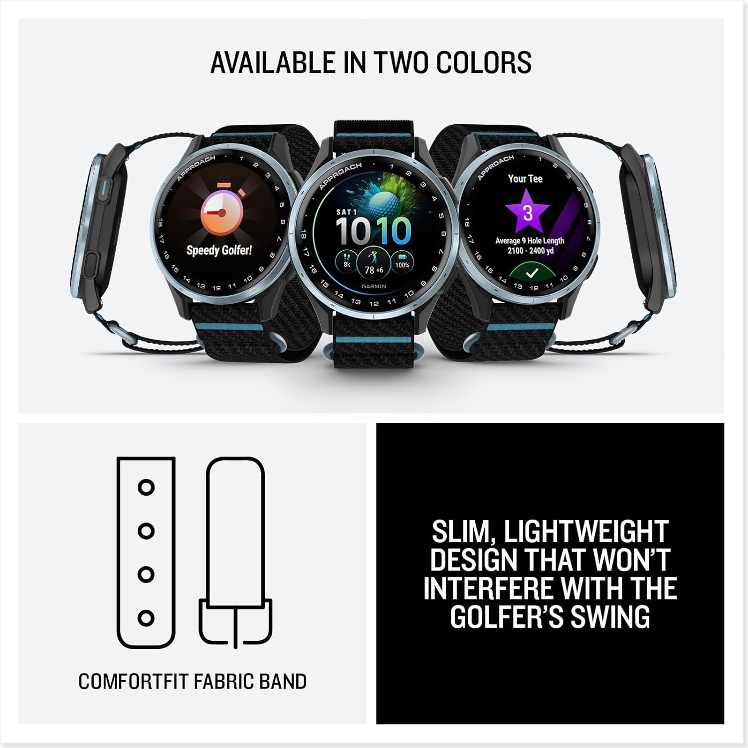 image:imageGarmin Approach J1 Junior Golf Watch with GPS Bright and Colorful Display TeeOff Guidance Essential Features for Learning and Improving Black 12 Amoled Touchscreen TeeOff Guidance Personal Par PaceofPlay 43 000 Plus Courses Up to 15 Hr GPS 5 AtmBlack