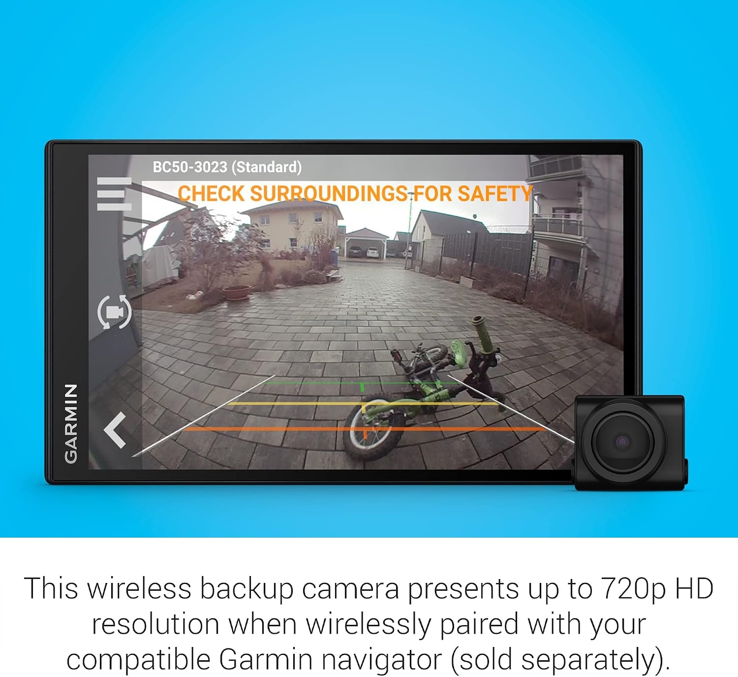image:imageGarmin BC 50 Wireless Backup Camera HD Resolution 160degree Lens WeatherResistant 50ft Range for Trucks RVs and TrailersBC 50