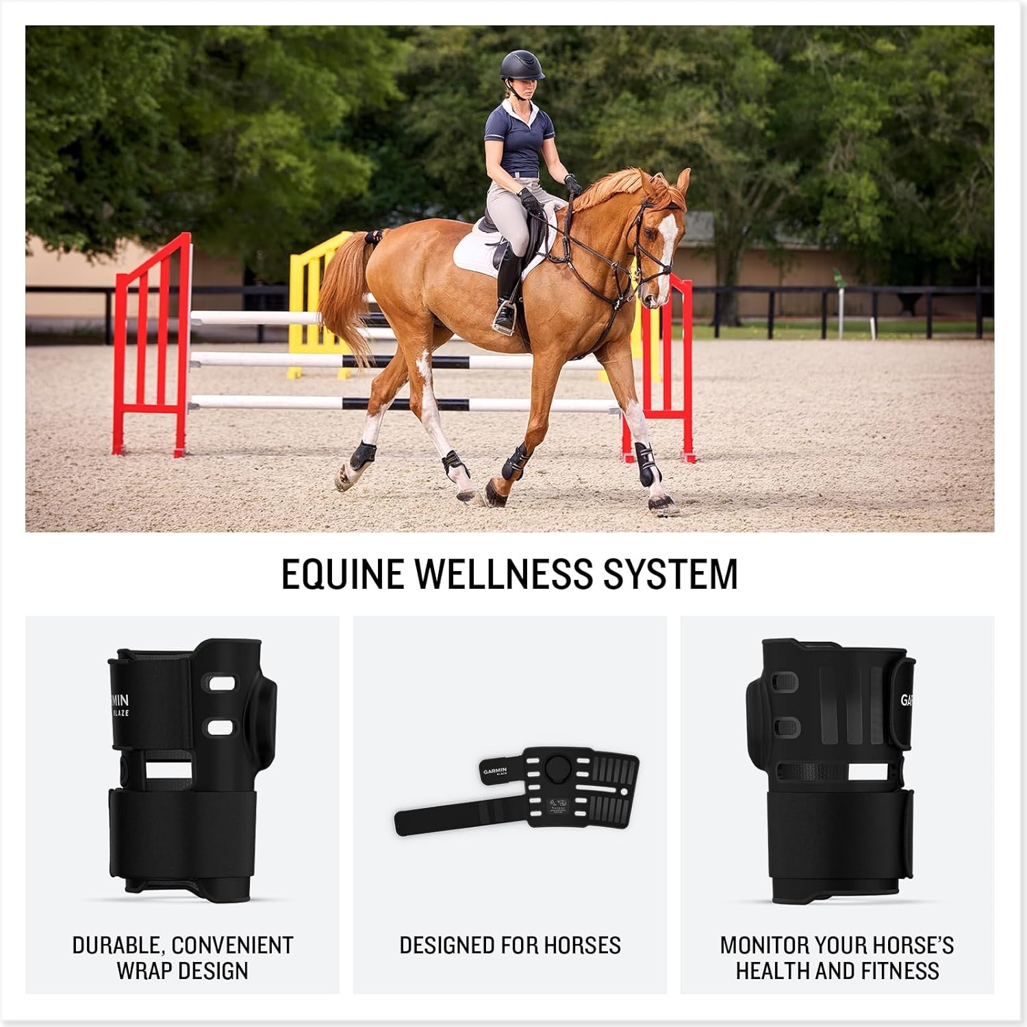 image:imageGarmin Blaze Equine Wellness System EasytoUse Tail Wrap and Sensor Health amp Wellness Insights