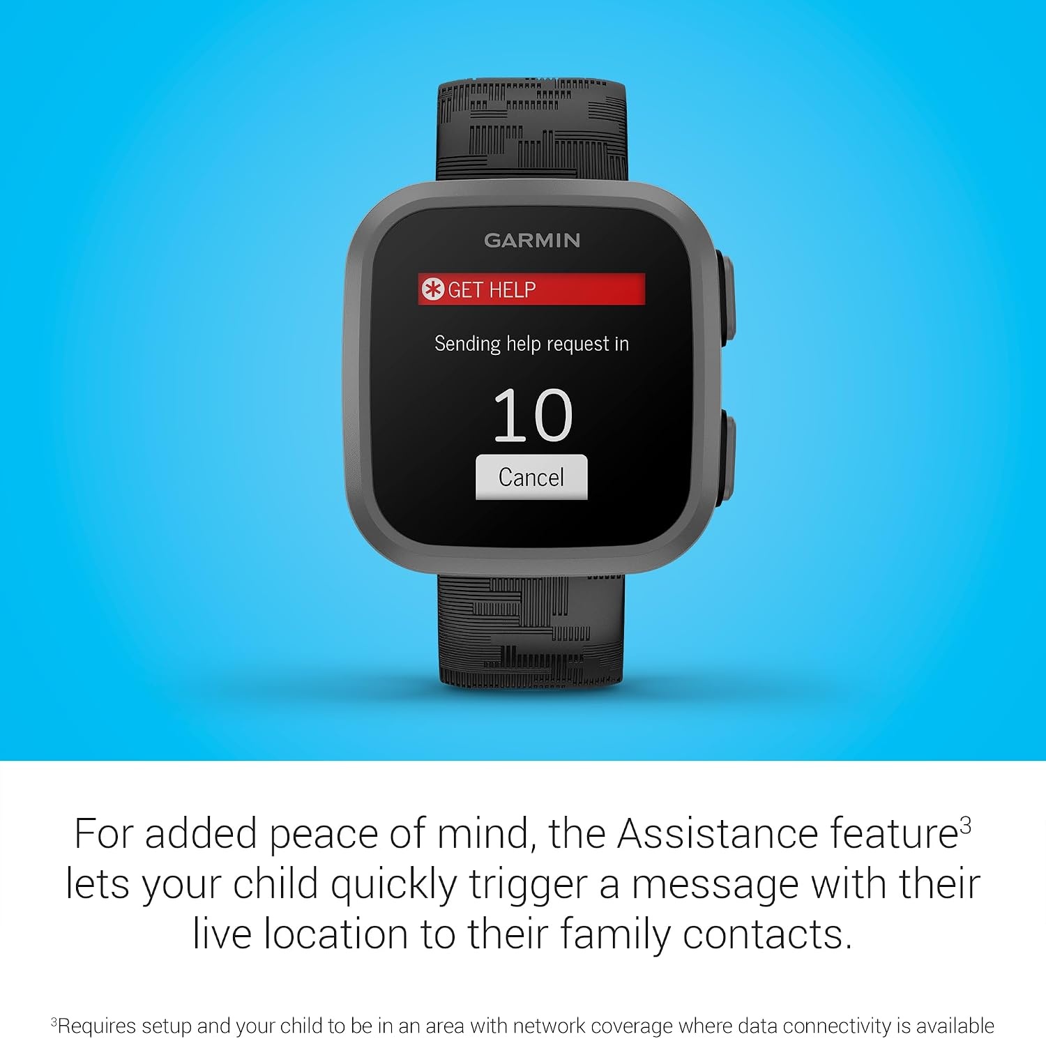 image:imageGarmin Bounce Kids Smartwatch TwoWay Text and Voice Messaging Location Tracking Green Burst RealTime GPS Tracking LTE Subscription Required Up to 2 Days Battery 5 AtmRatedBlack
