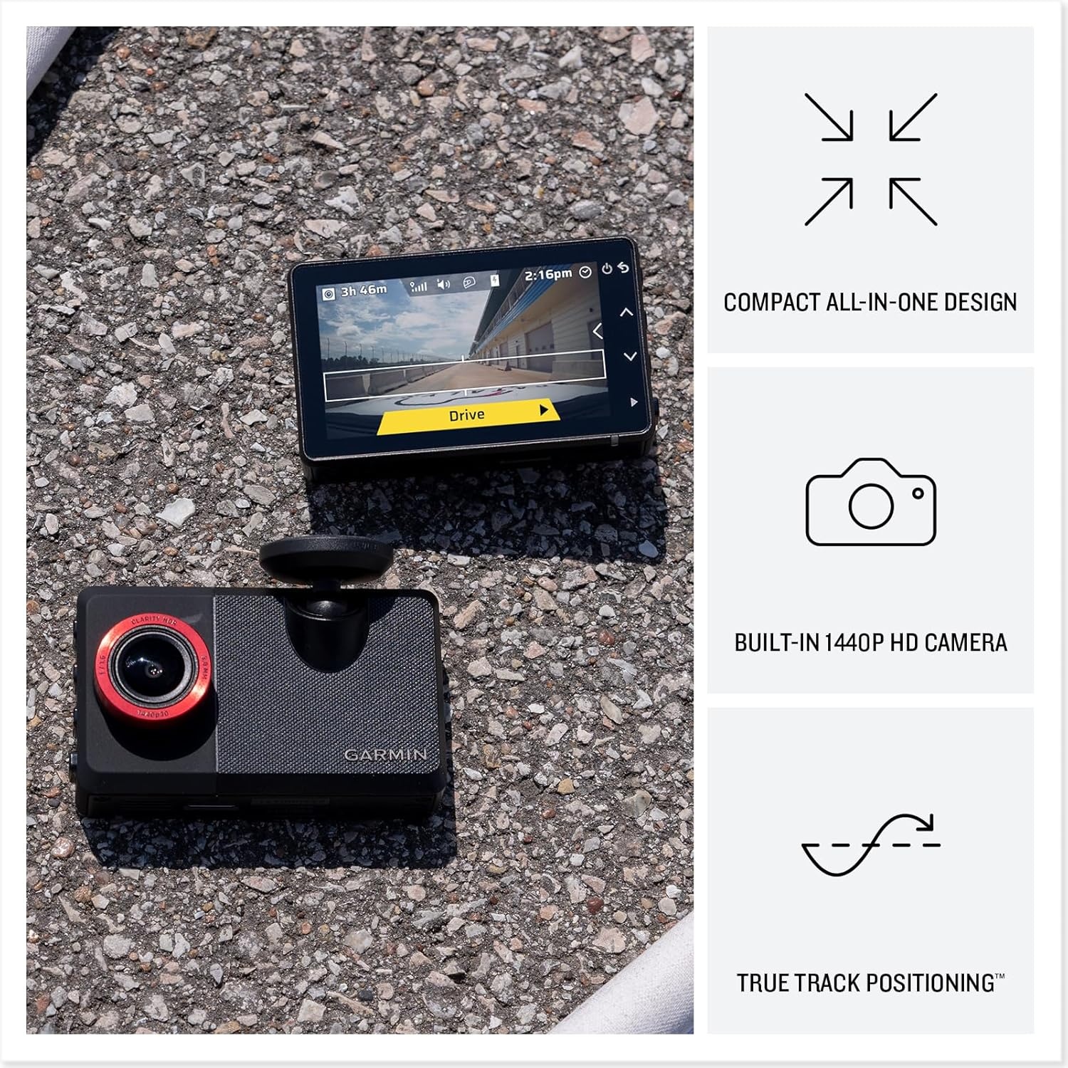 image:imageGarmin Catalyst 2 Racetrack Driving Performance Optimizer OnTrack Coaching True Optimal Lap Technology Detailed Performance Data Leaderboards Motorsports HighPerformance Driving 3 Touchscreen Builtin 1440p HD Camera True Optimal Lap and RealTime Audio Coaching 32GB Microsd Included