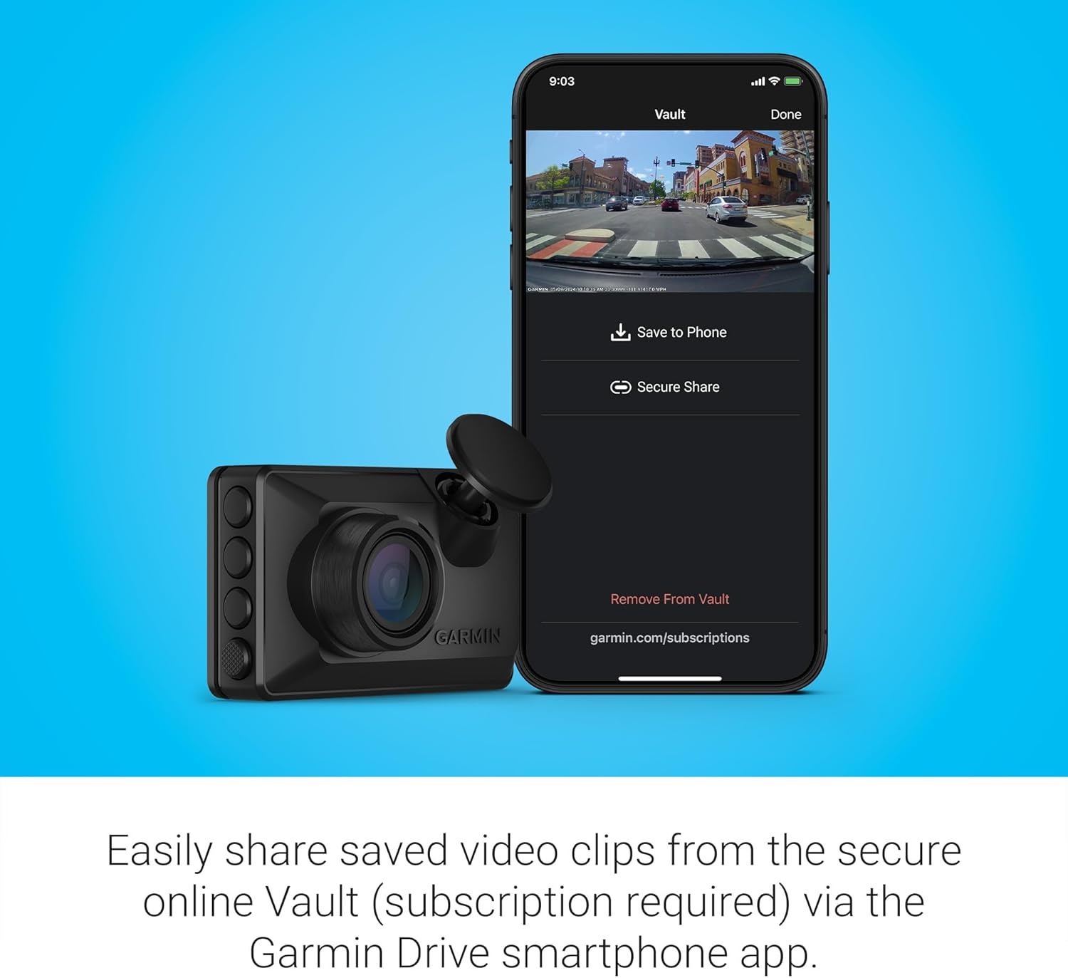 image:imageGarmin Dash Cam Live 247 Live View AlwaysConnected Dash CamX110