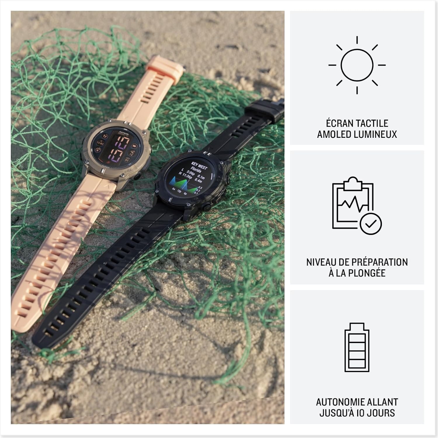 image:imageGarmin Descent G2 WatchStyle Dive Computer Bright AMOLED Display Multiple Dive Modes Health and Wellness Features Black with Black Band WatchStyle Dive Computer 7 Dive Modes Incl Technical and Apnea Up to 10 Days Battery 10 AtmBlack