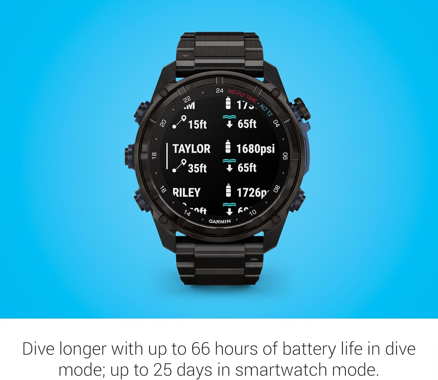 image:imageGarmin Descent Mk3i Dive Computer and Multisport GPS Smartwatch Air Integration French Gray 43mm Bronze Pvd Titanium Case 12 Amoled with Sapphire Lens 200m DiveRated Subwave Air IntegrationBlack Titanium