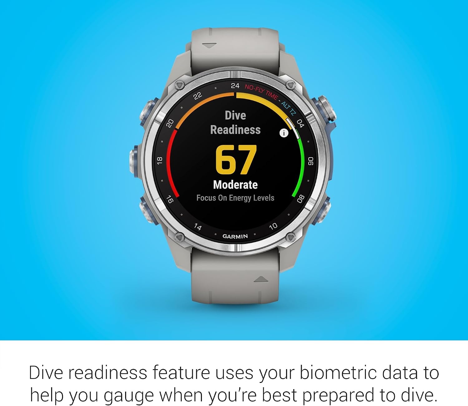 image:imageGarmin Descent Mk3i Dive Computer and Multisport GPS Smartwatch Air Integration French Gray 43mm Bronze Pvd Titanium Case 12 Amoled with Sapphire Lens 200m DiveRated Subwave Air IntegrationFog Gray