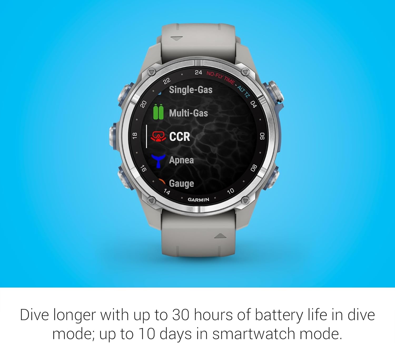 image:imageGarmin Descent Mk3i Dive Computer and Multisport GPS Smartwatch Air Integration French Gray 43mm Bronze Pvd Titanium Case 12 Amoled with Sapphire Lens 200m DiveRated Subwave Air IntegrationFog Gray