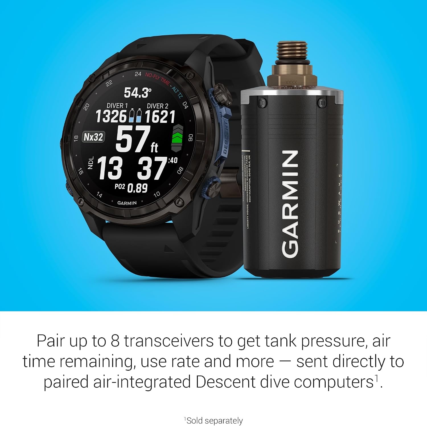 image:imageGarmin Descent T2 Transceiver with Subwave Wireless Communication