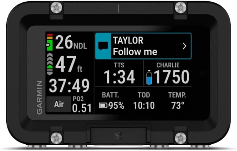 image:imageGarmin Descent X50i Premium Dive Computer 3 Touchscreen Display 20 ATM DiveRated with Leakproof Buttons 3 Color Touchscreen 20 Atm Dive Rating Sapphire Lens Leakproof Metal Buttons Builtin Backup Dive Light