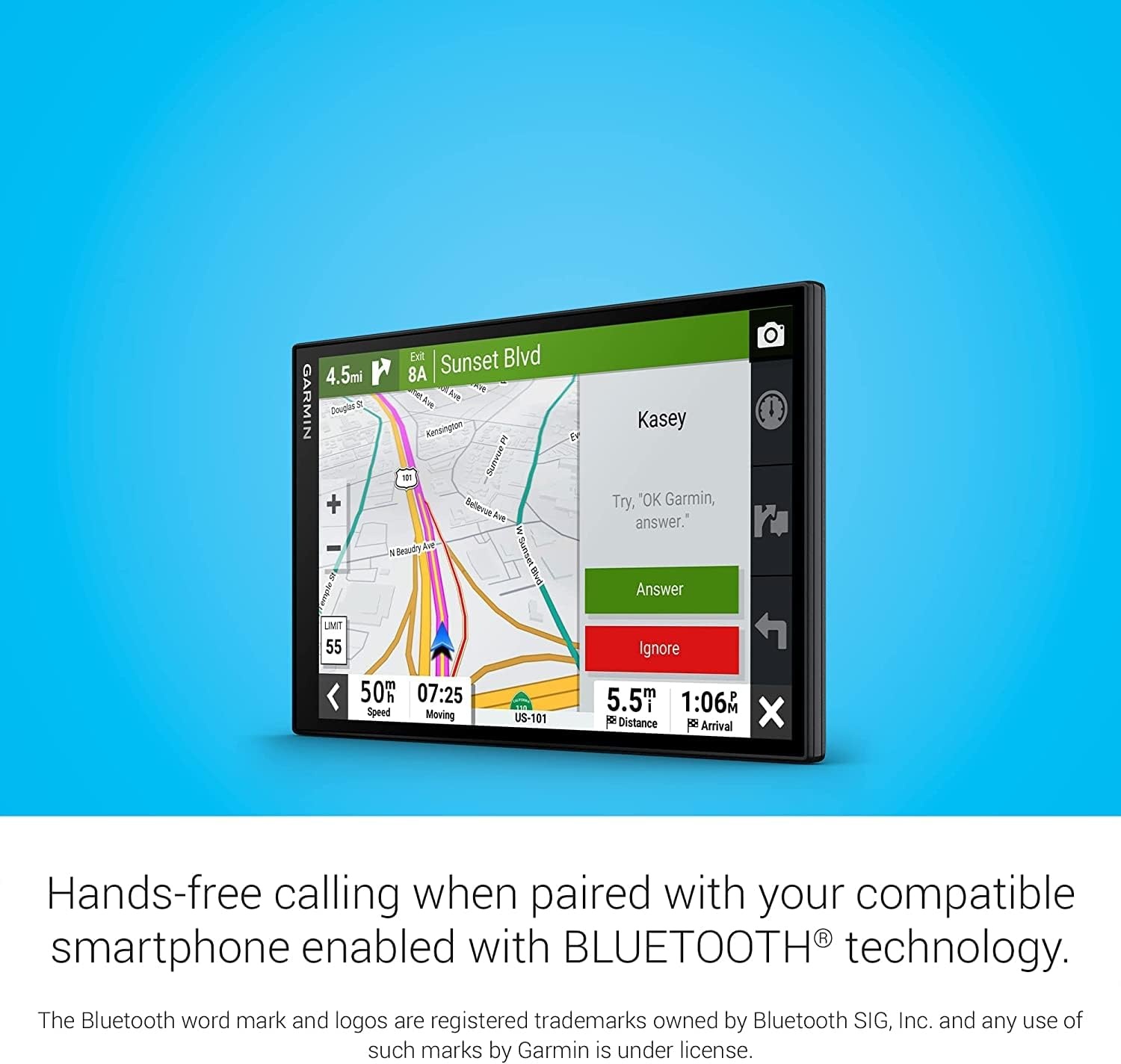 image:imageGarmin DriveSmart 86 8inch Bright Crip Glass Screen Car GPS Navigator 0100247100 Renewed
