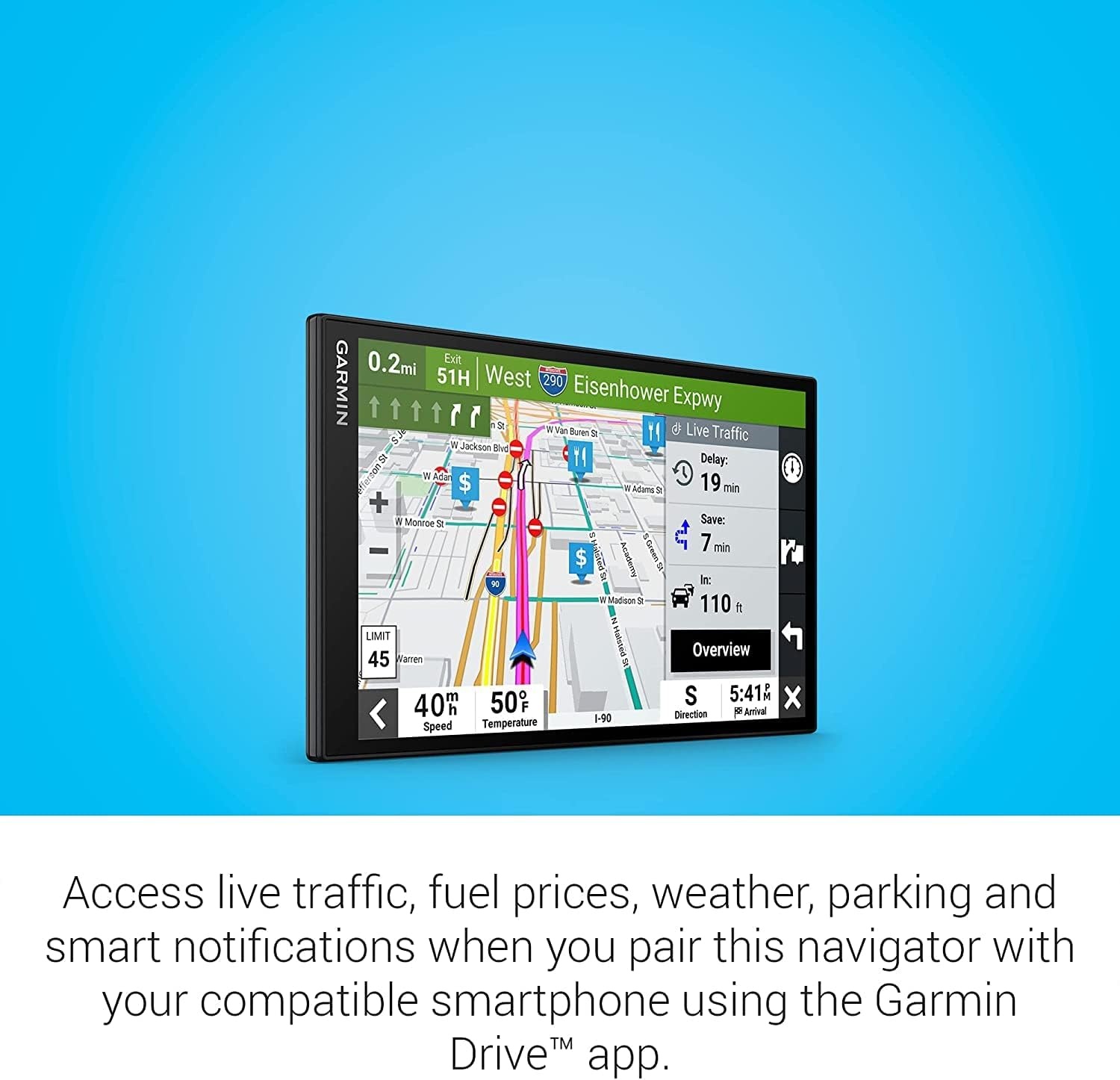 image:imageGarmin DriveSmart 86 8inch Bright Crip Glass Screen Car GPS Navigator 0100247100 Renewed