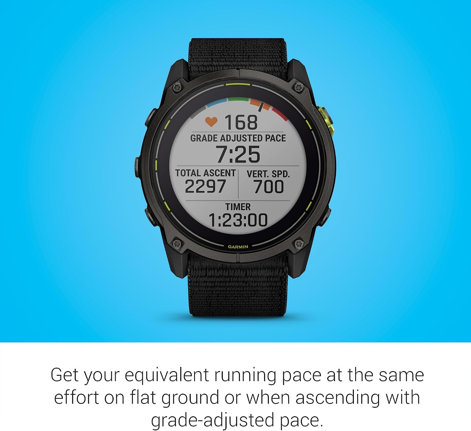 image:imageGarmin Enduro 3 51 mm Solar Sapphire Ultraperformance GPS Smartwatch Extreme Battery Life Detailed Mapping Builtin LED Flashlight Carbon Gray DLC Titanium with Black UltraFit Nylon Strap Verified Features 51 Mm Power Sapphire Lens Carbon Gray Dlc Titanium Bezel Builtin LED Flashlight Ultrafit Nylon Strap