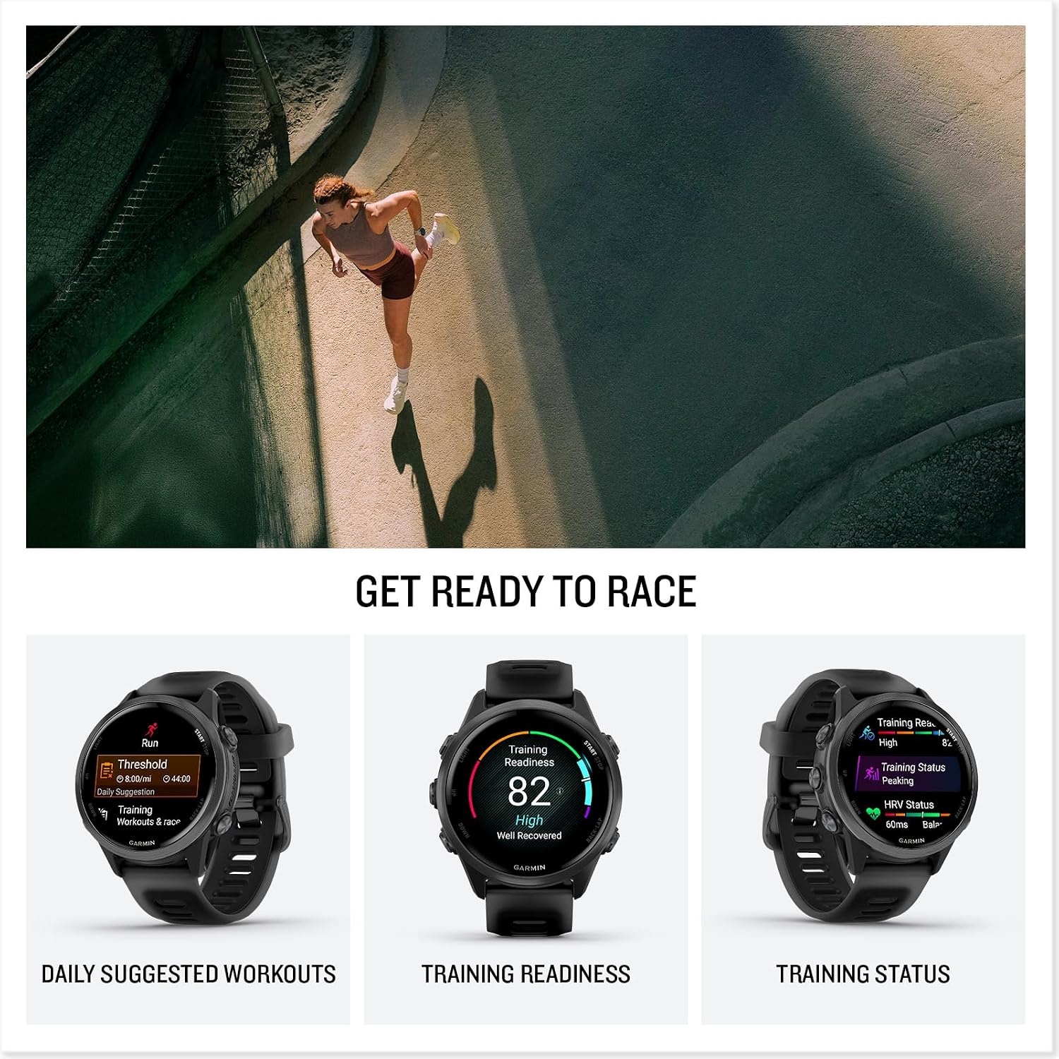 image:imageGarmin Forerunner 570 42mm Advanced GPS Running and Triathlon Smartwatch AMOLED Display Training and Recovery Features Slate Gray Aluminum with Translucent BlackBlack Band 12 Amoled MultiGnss GPS with Satiq Training Recovery and Multisport and Triathlon Support Slate Gray Aluminum CaseSlate with Black Band