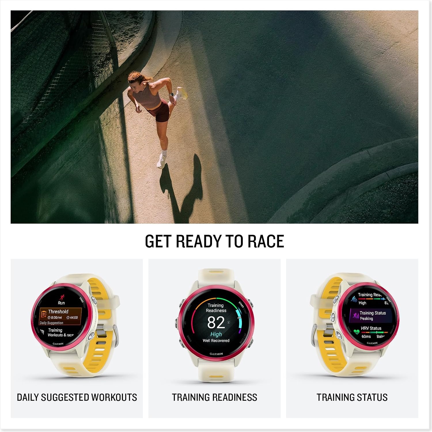 image:imageGarmin Forerunner 570 42mm Advanced GPS Running and Triathlon Smartwatch AMOLED Display Training and Recovery Features Slate Gray Aluminum with Translucent BlackBlack Band 12 Amoled MultiGnss GPS with Satiq Training Recovery and Multisport and Triathlon Support Slate Gray Aluminum CaseRaspberry with BoneMango