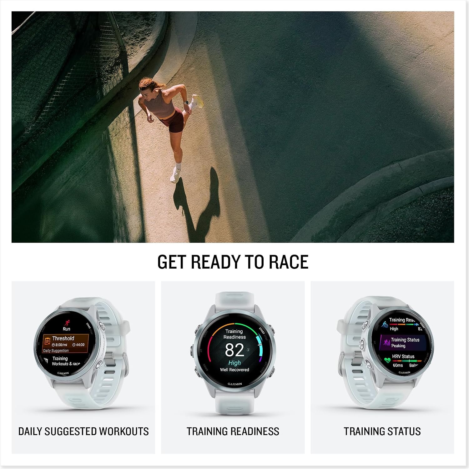 image:imageGarmin Forerunner 570 42mm Advanced GPS Running and Triathlon Smartwatch AMOLED Display Training and Recovery Features Slate Gray Aluminum with Translucent BlackBlack Band 12 Amoled MultiGnss GPS with Satiq Training Recovery and Multisport and Triathlon Support Slate Gray Aluminum CaseCloud Blue with Whitestone