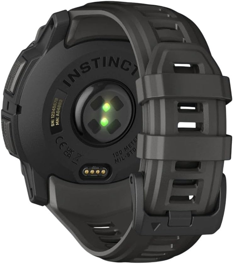image:imageGarmin Instinct 3 45mm AMOLED Display Rugged Outdoor GPS Smartwatch MetalReinforced Bezel Builtin Flashlight Up to 18 Days of Battery Life Black 45mm Amoled 12 Display MetalReinforced Bezel Builtin Flashlight Up to 18 Days Battery MultiBand GPS 10 AtmAMOLED Charcoal