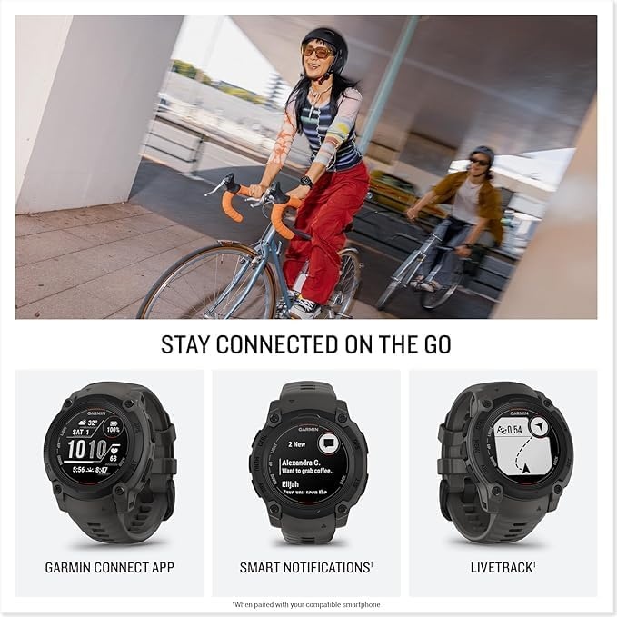 image:imageGarmin Instinct 3 45mm AMOLED Display Rugged Outdoor GPS Smartwatch MetalReinforced Bezel Builtin Flashlight Up to 18 Days of Battery Life Black 45mm Amoled 12 Display MetalReinforced Bezel Builtin Flashlight Up to 18 Days Battery MultiBand GPS 10 AtmCharcoal