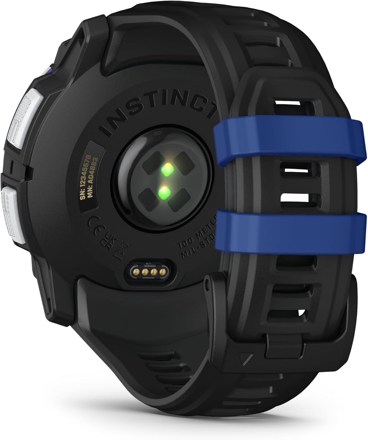 image:imageGarmin Instinct 3 45mm AMOLED Display Rugged Outdoor GPS Smartwatch MetalReinforced Bezel Builtin Flashlight Up to 18 Days of Battery Life Black 45mm Amoled 12 Display MetalReinforced Bezel Builtin Flashlight Up to 18 Days Battery MultiBand GPS 10 AtmWhitestone and Bolt Blue