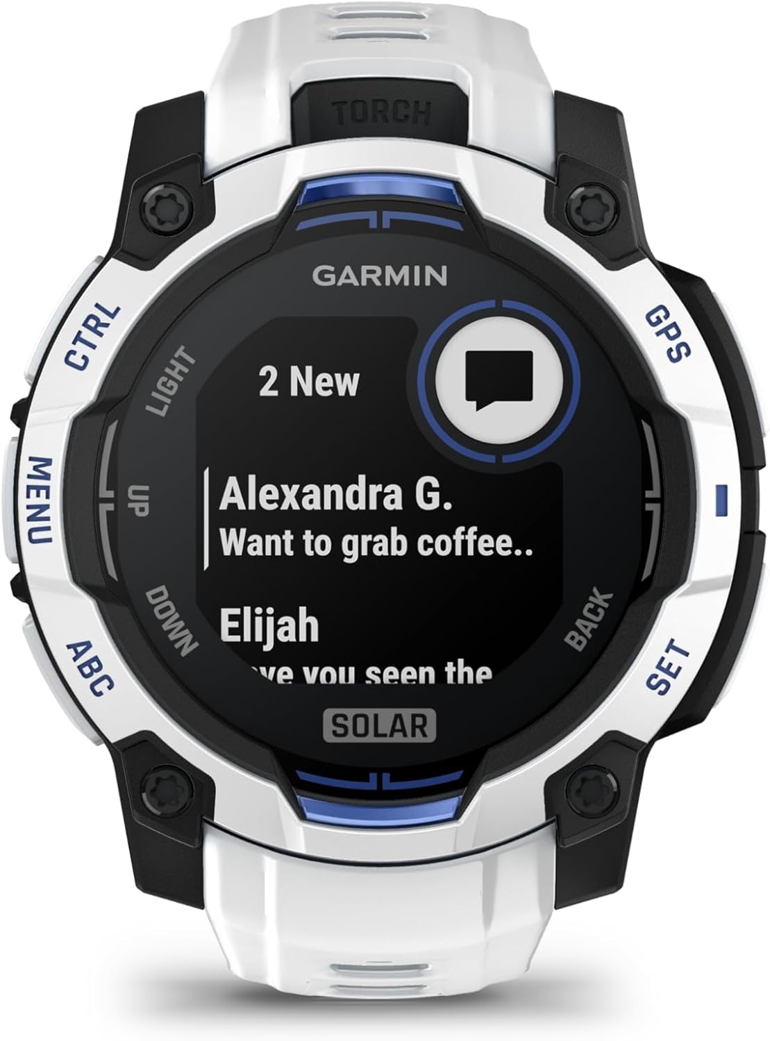 image:imageGarmin Instinct 3 45mm AMOLED Display Rugged Outdoor GPS Smartwatch MetalReinforced Bezel Builtin Flashlight Up to 18 Days of Battery Life Black 45mm Amoled 12 Display MetalReinforced Bezel Builtin Flashlight Up to 18 Days Battery MultiBand GPS 10 AtmWhitestoneBolt Blue