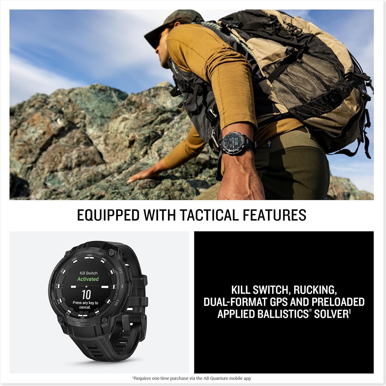 image:imageGarmin Instinct Crossover AMOLED Rugged Hybrid GPS Smartwatch with Analog Watch Hands and Bright AMOLED Display BronzeSunburst with Cocoa Silicone Band Analog Watch Hands 47mm Case Cocoa Silicone Band Up to 14 Days BatteryBlack