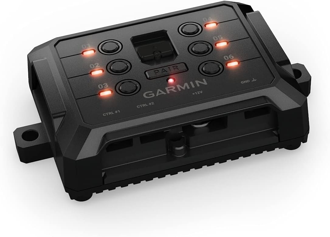 image:imageGarmin PowerSwitch 6 Gang Compact Digital Switch Box Requires Compatible Garmin Navigator or Smartphone Switch Panel for Car SUV UTV ATV Caravan Boat Marine6 Gang Switch Box