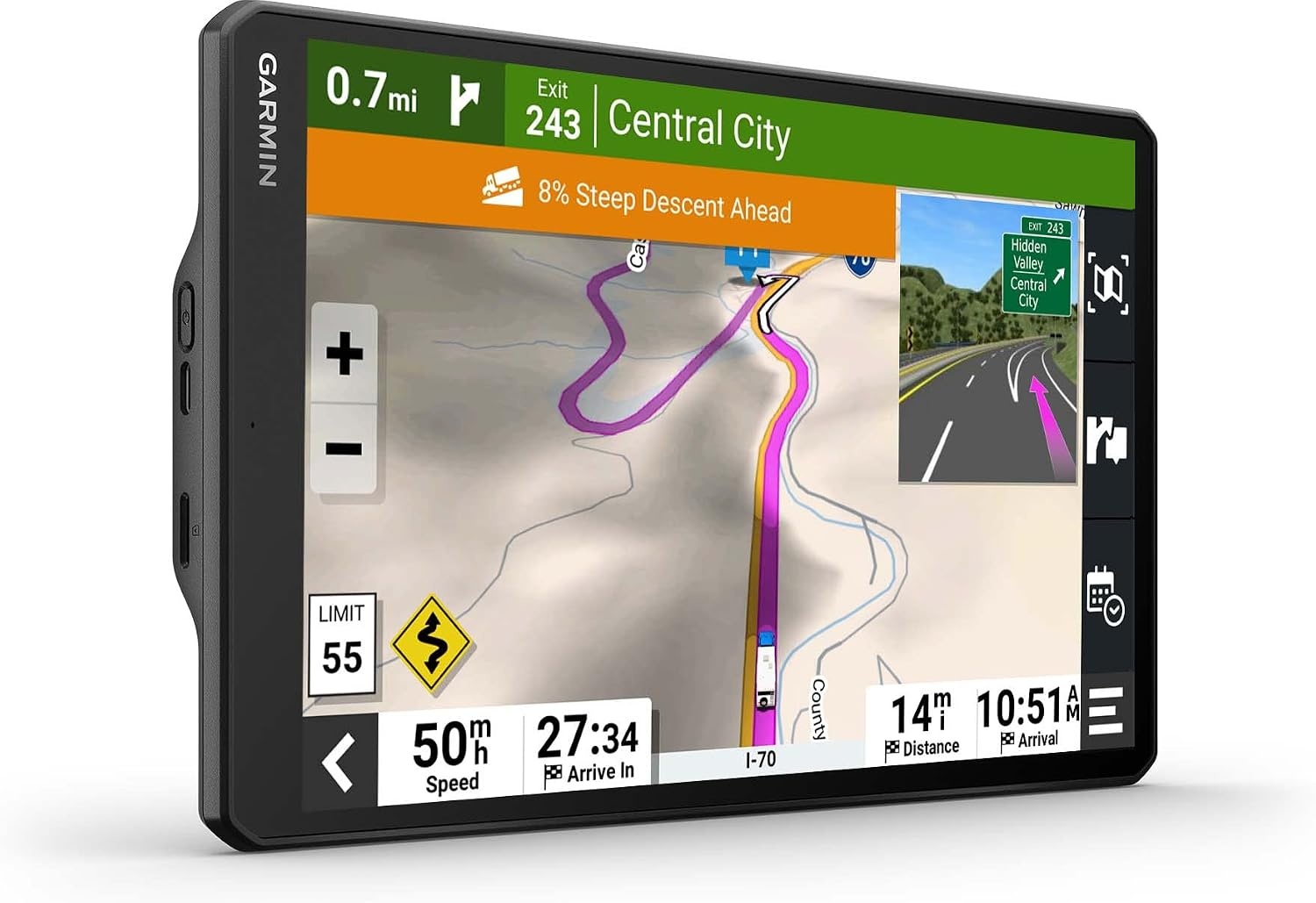 image:imageGarmin RV 795 Large EasytoRead 7 GPS RV Navigator Custom Routing HighResolution Birdseye Satellite Imagery Directory of Parks and Services Access Live Traffic and Weather 7 Touchscreen Custom Rv Routing Birdseye Imagery Preloaded Campgrounds Live Traffic and Weather10 without Dash Cam