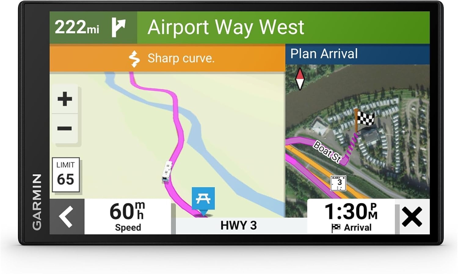 image:imageGarmin RV 795 Large EasytoRead 7 GPS RV Navigator Custom Routing HighResolution Birdseye Satellite Imagery Directory of Parks and Services Access Live Traffic and Weather 7 Touchscreen Custom Rv Routing Birdseye Imagery Preloaded Campgrounds Live Traffic and Weather7 without Dash Cam