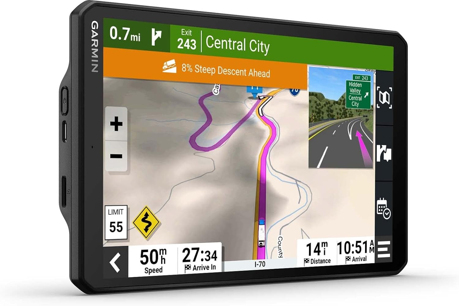 image:imageGarmin RV 795 Large EasytoRead 7 GPS RV Navigator Custom Routing HighResolution Birdseye Satellite Imagery Directory of Parks and Services Access Live Traffic and Weather 7 Touchscreen Custom Rv Routing Birdseye Imagery Preloaded Campgrounds Live Traffic and Weather8 without Dash Cam