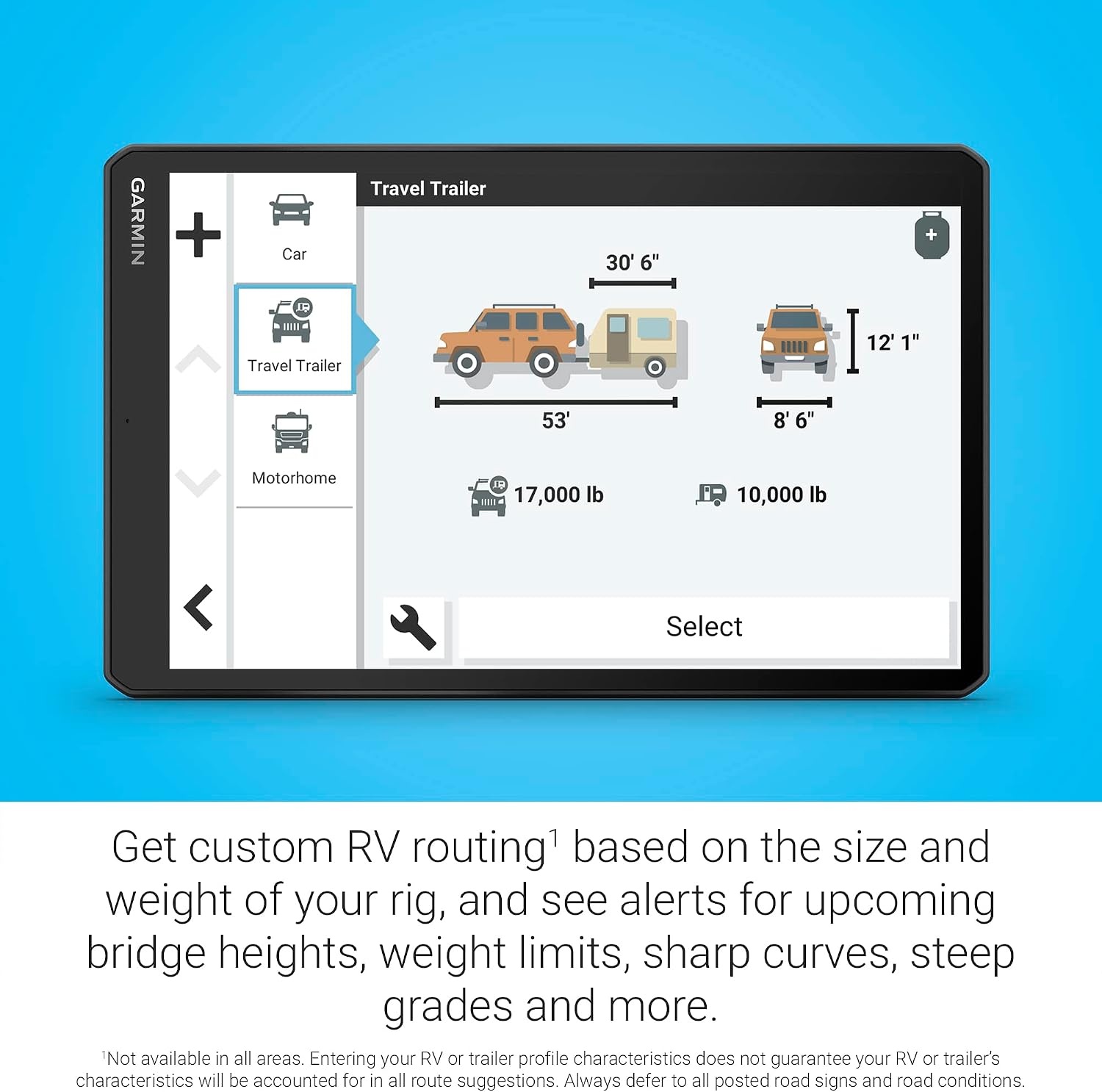 image:imageGarmin RV 795 Large EasytoRead 7 GPS RV Navigator Custom Routing HighResolution Birdseye Satellite Imagery Directory of Parks and Services Access Live Traffic and Weather 7 Touchscreen Custom Rv Routing Birdseye Imagery Preloaded Campgrounds Live Traffic and Weather10 without Dash Cam