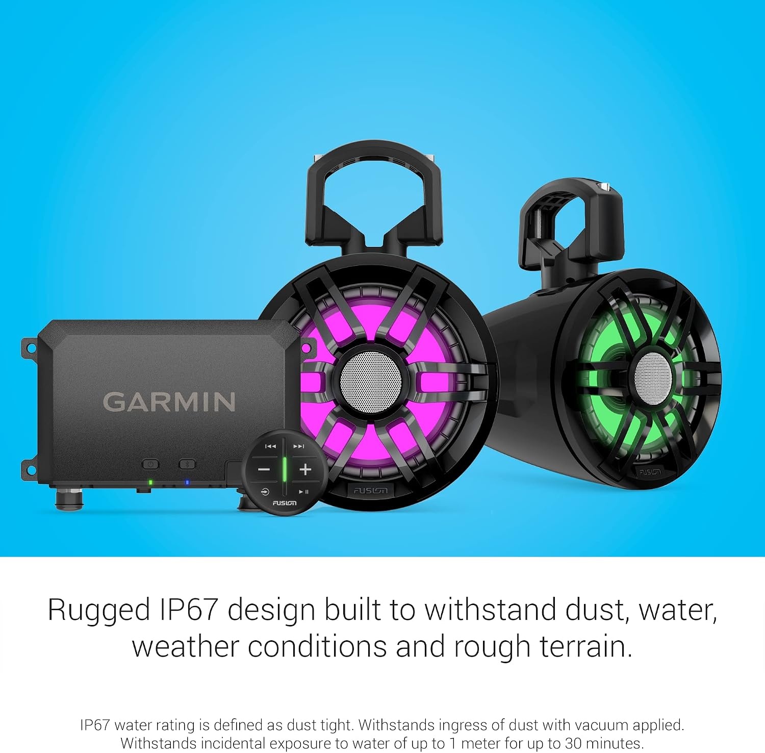 image:imageGarmin Tread Audio System with LED Controller Rugged Design Premium Quality Audio Wireless Control for Any OffRoad PowerOutdoor VehicleAudio System