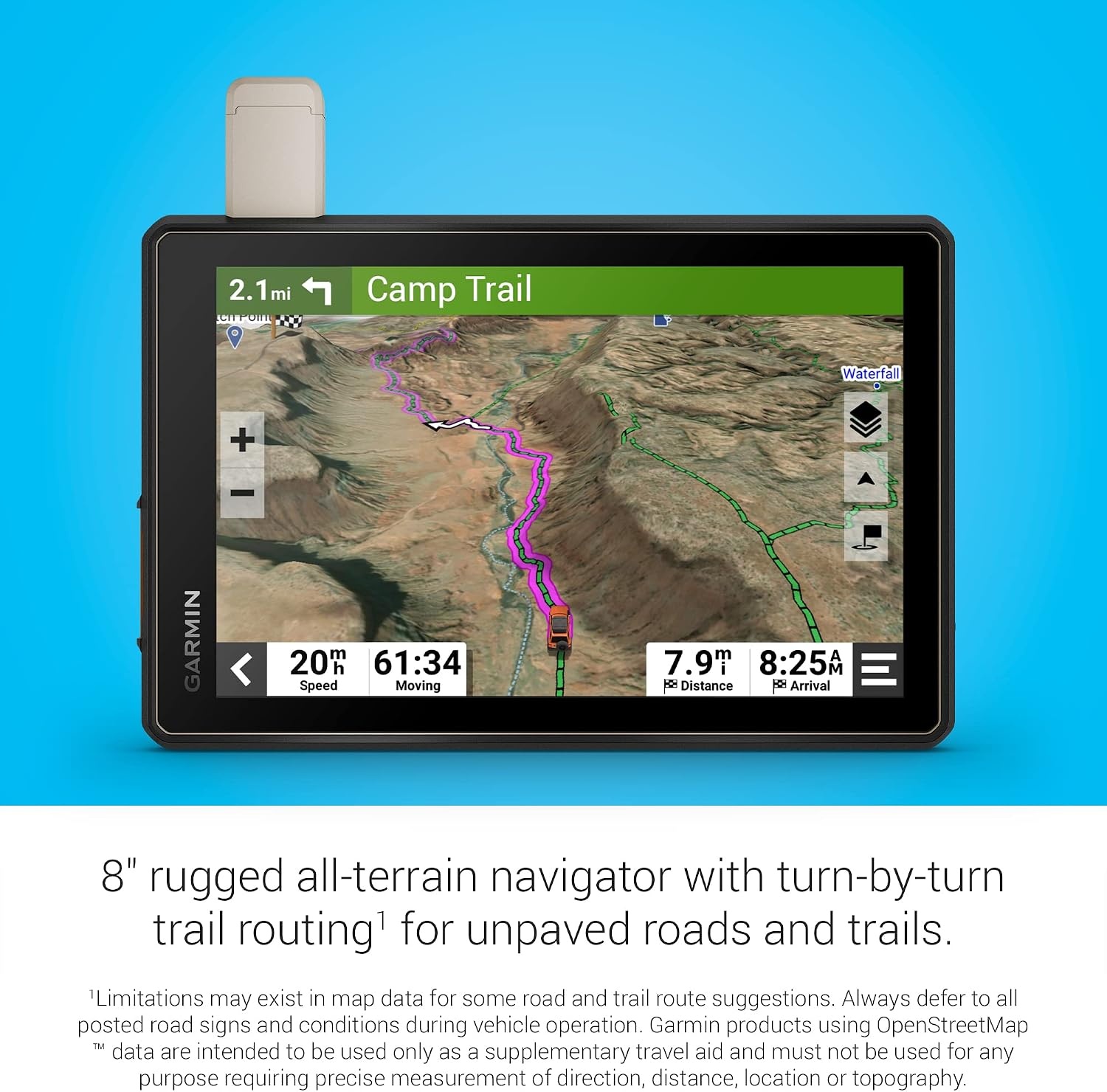 image:imageGarmin Tread XL Baja Race Edition Rugged ultrabright 10 OffRoad Race Navigator highPerformance GPS for Trophy Trucks Team Tracking with Builtin inReach Satellite CommunicationTread Overland