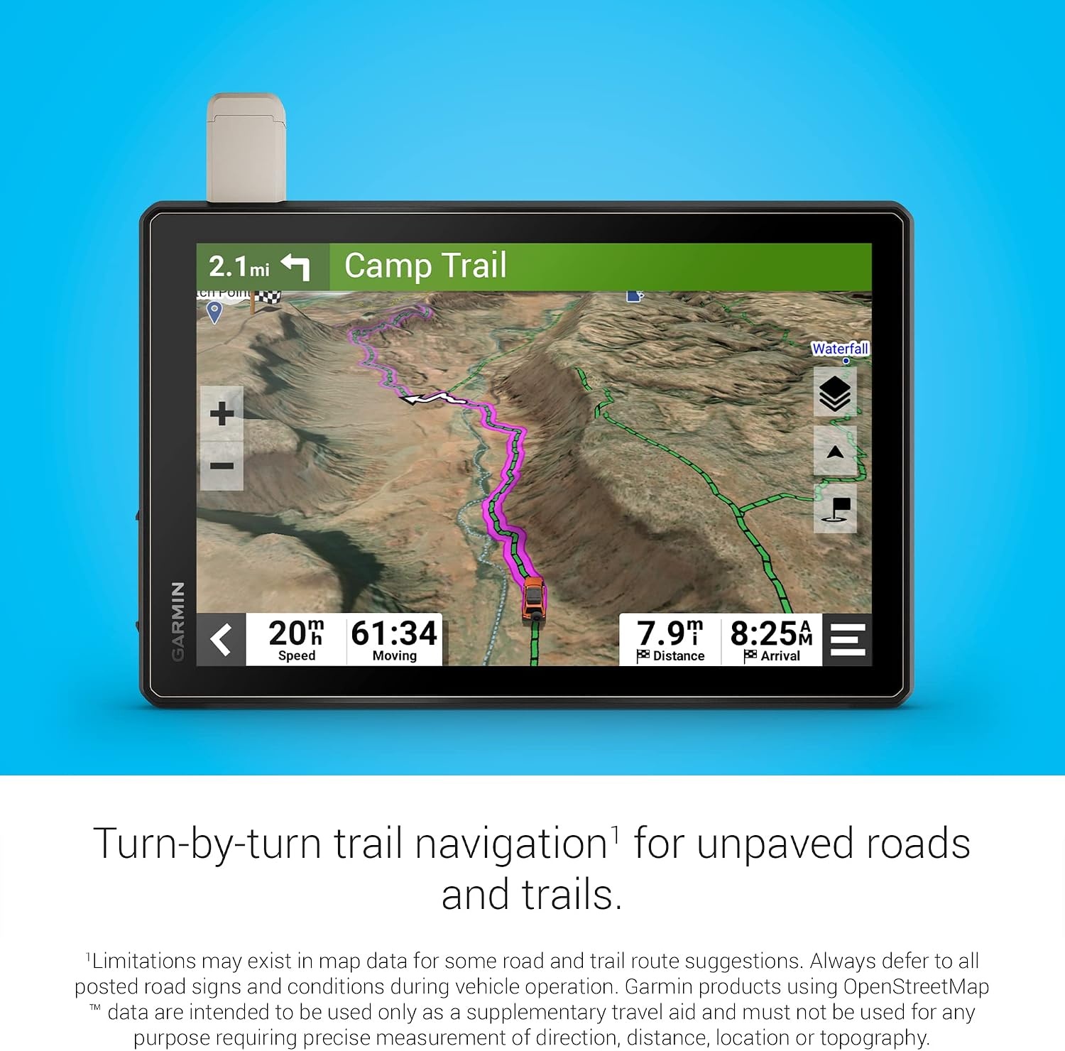 image:imageGarmin Tread XL Baja Race Edition Rugged ultrabright 10 OffRoad Race Navigator highPerformance GPS for Trophy Trucks Team Tracking with Builtin inReach Satellite CommunicationTread XL Overland