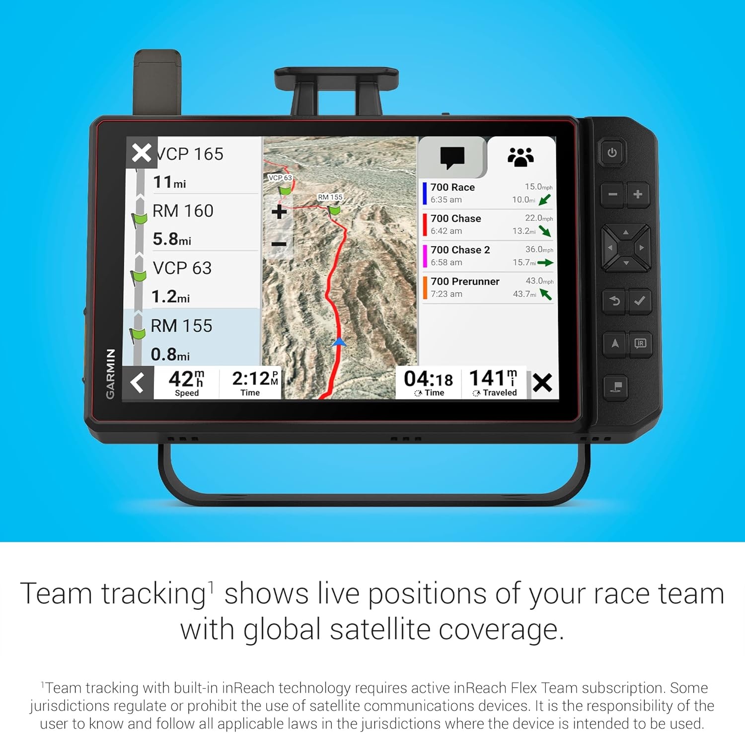 image:imageGarmin Tread XL Baja Race Edition Rugged ultrabright 10 OffRoad Race Navigator highPerformance GPS for Trophy Trucks Team Tracking with Builtin inReach Satellite CommunicationTread XL Baja Race