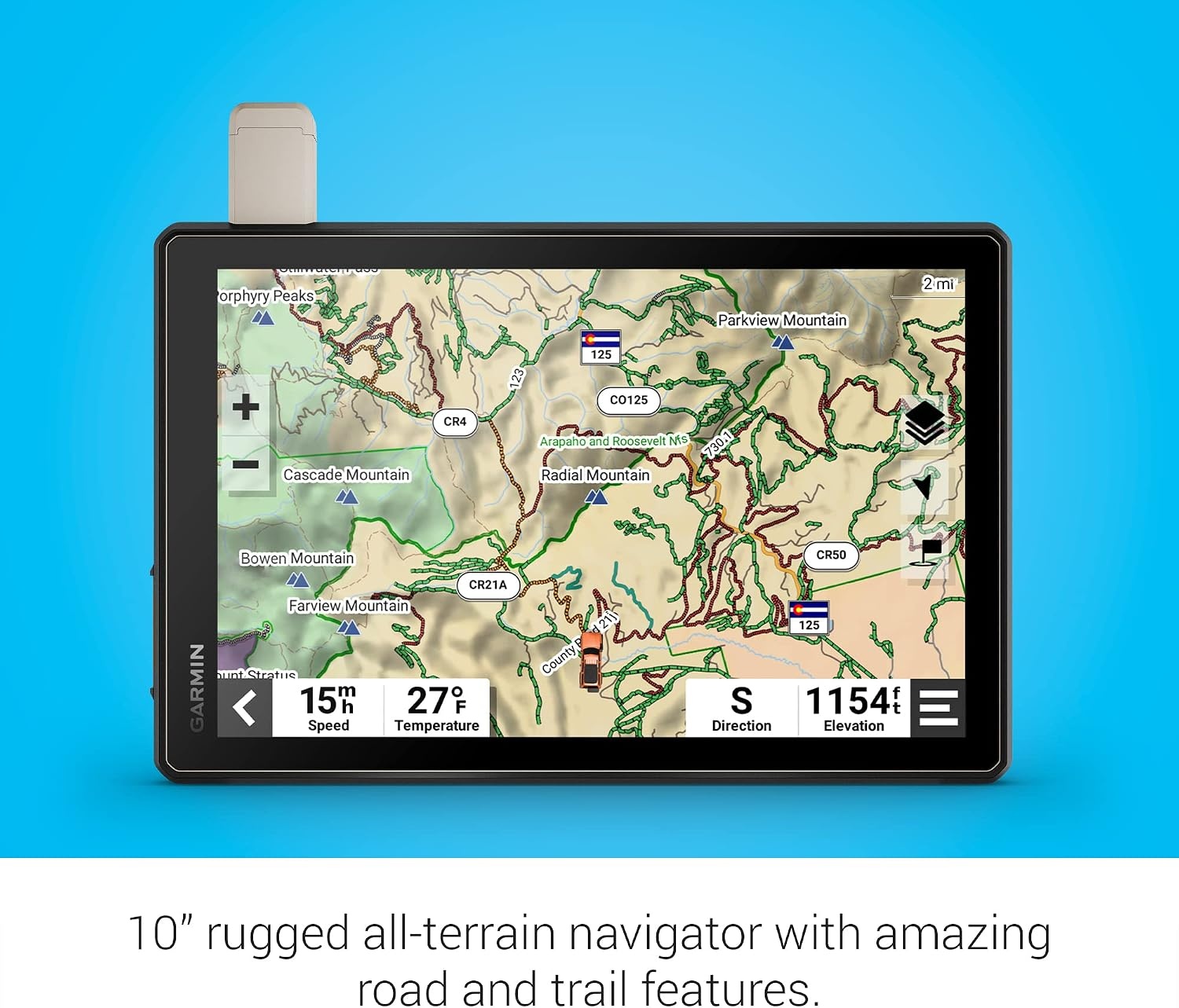 image:imageGarmin Tread XL Baja Race Edition Rugged ultrabright 10 OffRoad Race Navigator highPerformance GPS for Trophy Trucks Team Tracking with Builtin inReach Satellite CommunicationTread XL Overland