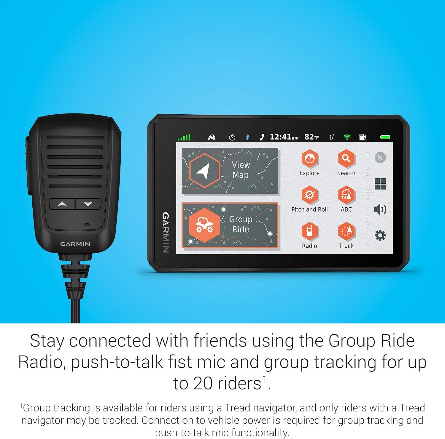 image:imageGarmin Tread XL Baja Race Edition Rugged ultrabright 10 OffRoad Race Navigator highPerformance GPS for Trophy Trucks Team Tracking with Builtin inReach Satellite CommunicationTread Powersport OffRoad Navigator with Group Ride Radio