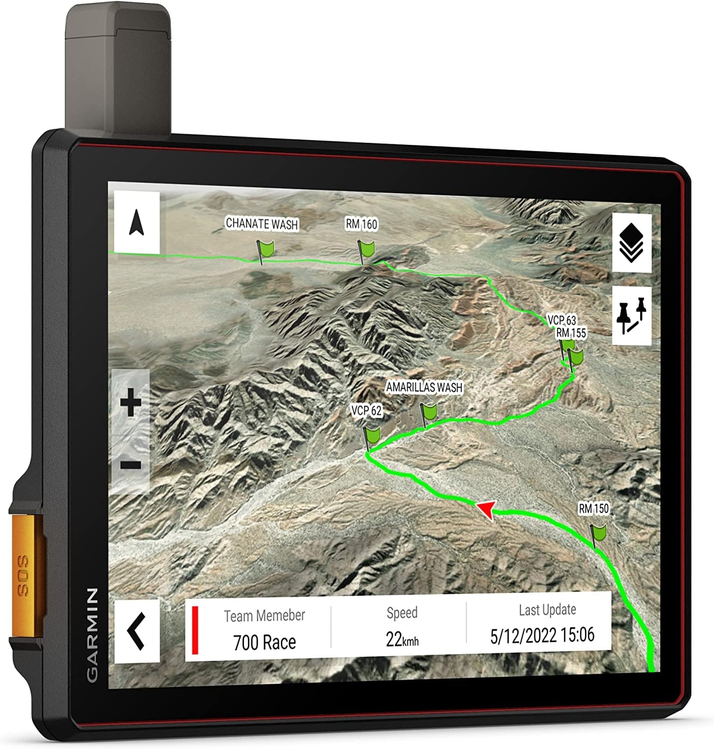 image:imageGarmin Tread XL Baja Race Edition Rugged ultrabright 10 OffRoad Race Navigator highPerformance GPS for Trophy Trucks Team Tracking with Builtin inReach Satellite CommunicationTread XL Baja Chase