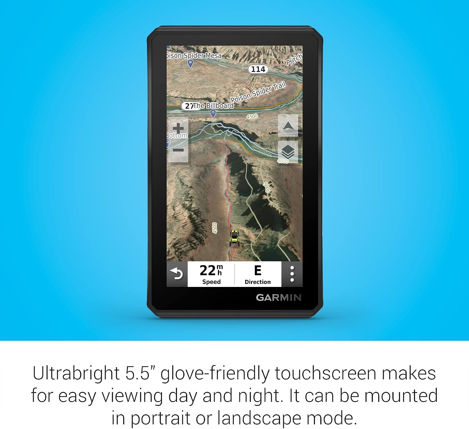 image:imageGarmin Tread XL Baja Race Edition Rugged ultrabright 10 OffRoad Race Navigator highPerformance GPS for Trophy Trucks Team Tracking with Builtin inReach Satellite CommunicationTread Powersport OffRoad Navigator