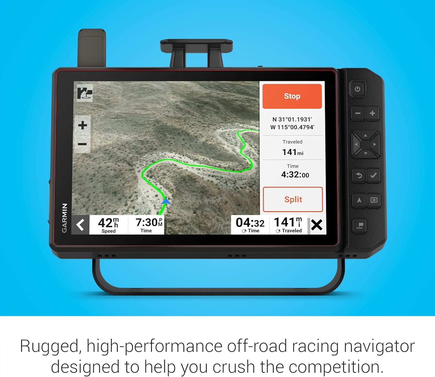 image:imageGarmin Tread XL Baja Race Edition Rugged ultrabright 10 OffRoad Race Navigator highPerformance GPS for Trophy Trucks Team Tracking with Builtin inReach Satellite CommunicationTread XL Baja Race