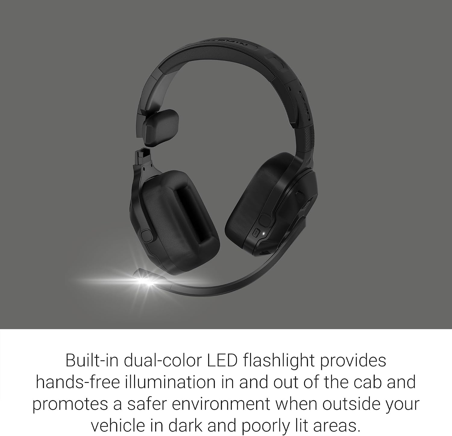 image:imageGarmin dzl Headset 110 Premium Trucking Headset Active Noise Cancellation Long Battery Life 60 Hours of Talk Time Builtin LED Flashlight Up to 60 Hr Talk and 35 Hr Media Builtin LED Flashlight USBC Charging2IN1