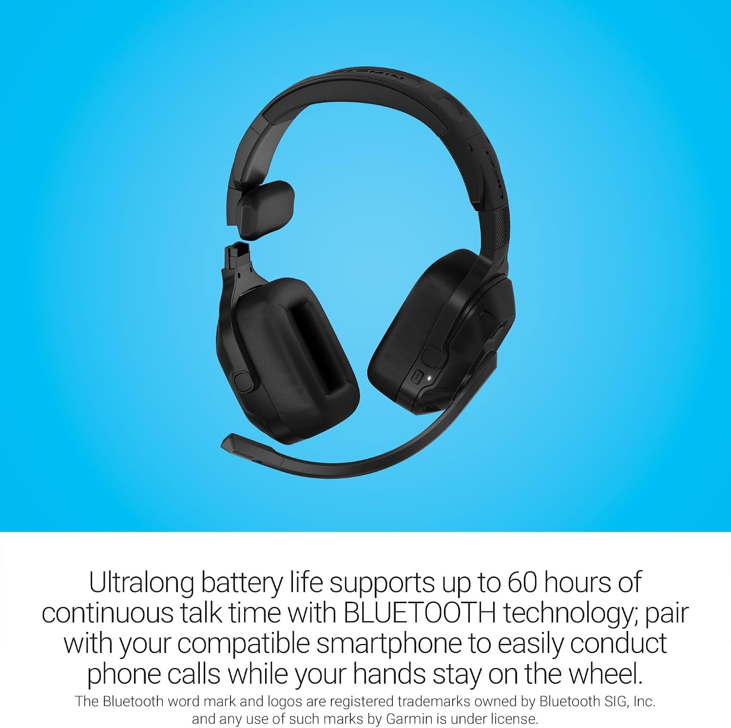 image:imageGarmin dzl Headset 110 Premium Trucking Headset Active Noise Cancellation Long Battery Life 60 Hours of Talk Time Builtin LED Flashlight Up to 60 Hr Talk and 35 Hr Media Builtin LED Flashlight USBC Charging2IN1