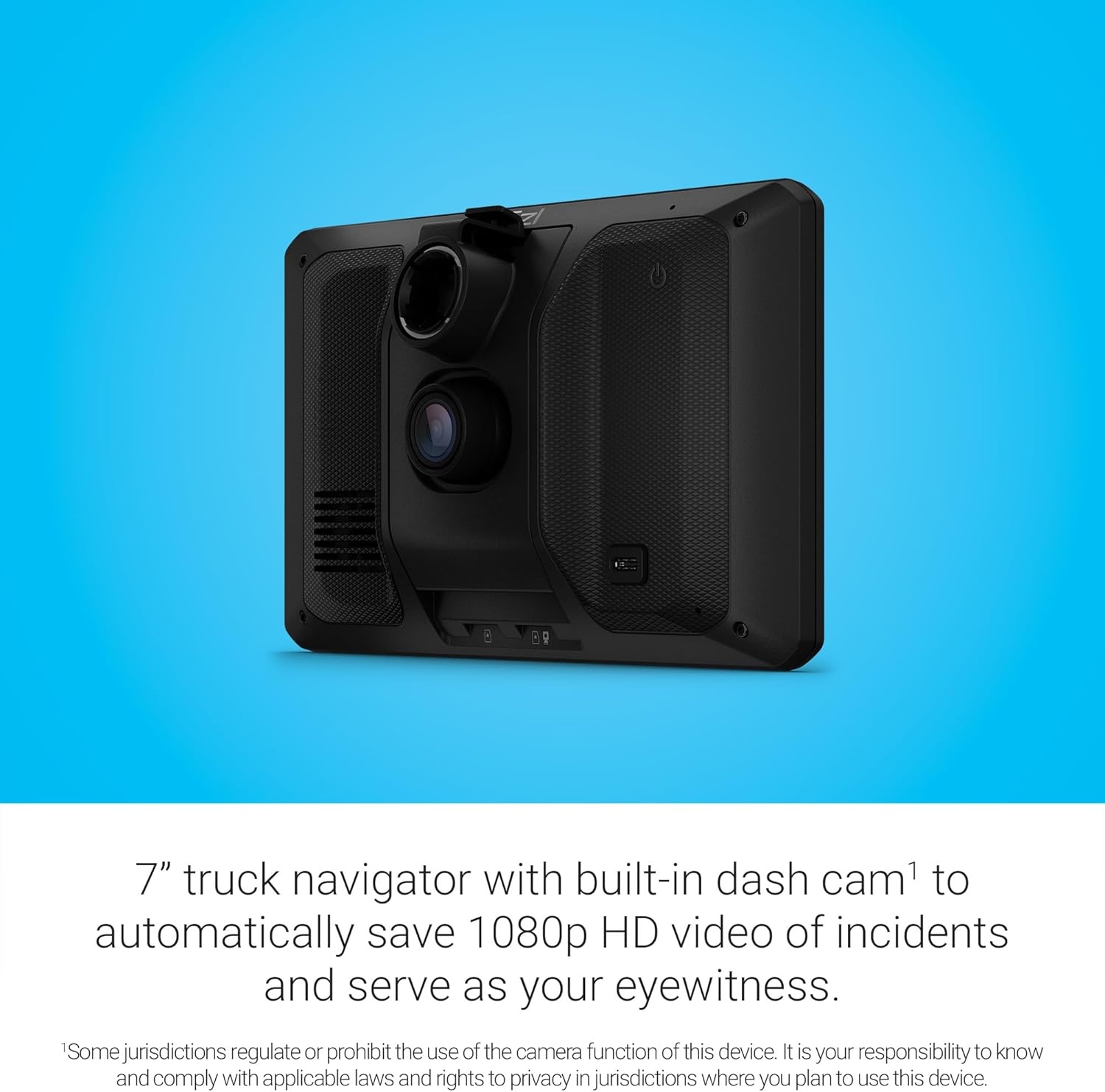 image:imageGarmin dzl OTR620 HighRes 6 GPS Truck Navigator Custom Routing Satellite Imagery Wind Speed CommunityShared Loading Docks Truck Entrances Parking Availability7 with Dash Cam