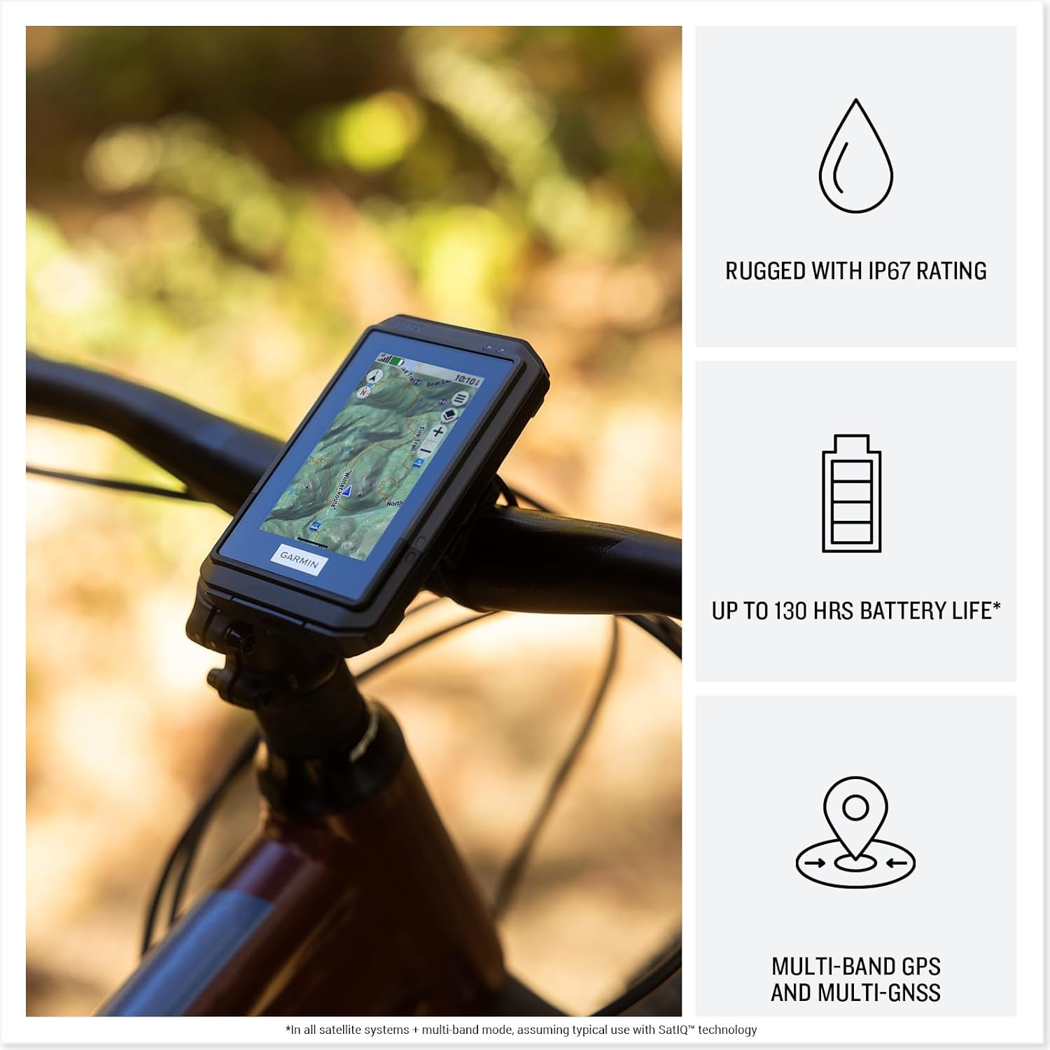 image:imageGarmin eTrex Touch Rugged EasytoUse GPS Handheld Navigator Color Touchscreen Preloaded Maps with Routable Trails and Roads Long Battery Life for Hiking and All Outdoor Activities 3 Color Touchscreen IP67 Rugged Preloaded Topoactive Maps MultiBand GPS Up to 130 Hrs Battery