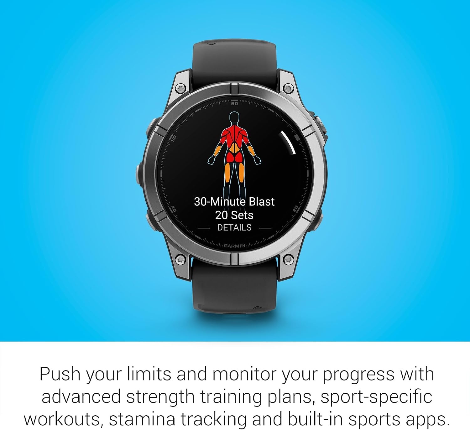 image:imageGarmin fnix 8 51 mm SolarSapphire Premium Multisport GPS Smartwatch ConnectLongLasting Battery Life DiveRatedBuiltin LED FlashlightCarbon Gray DLC Titanium with Pebble Gray Band Carbon Gray Dlc Ti Bezel Black and Pebble Gray Band LED Flashlight 100m Water Up to 48Day BatteryStainless Steel with Black Band