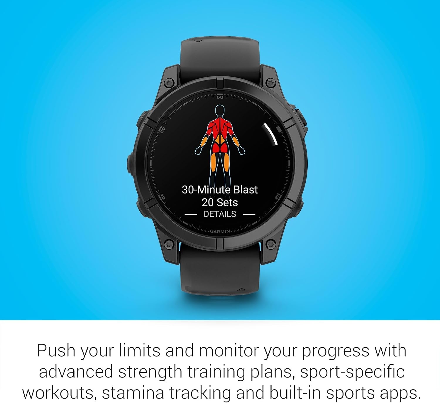 image:imageGarmin fnix 8 51 mm SolarSapphire Premium Multisport GPS Smartwatch ConnectLongLasting Battery Life DiveRatedBuiltin LED FlashlightCarbon Gray DLC Titanium with Pebble Gray Band Carbon Gray Dlc Ti Bezel Black and Pebble Gray Band LED Flashlight 100m Water Up to 48Day BatterySlate Gray Steel with Black Band