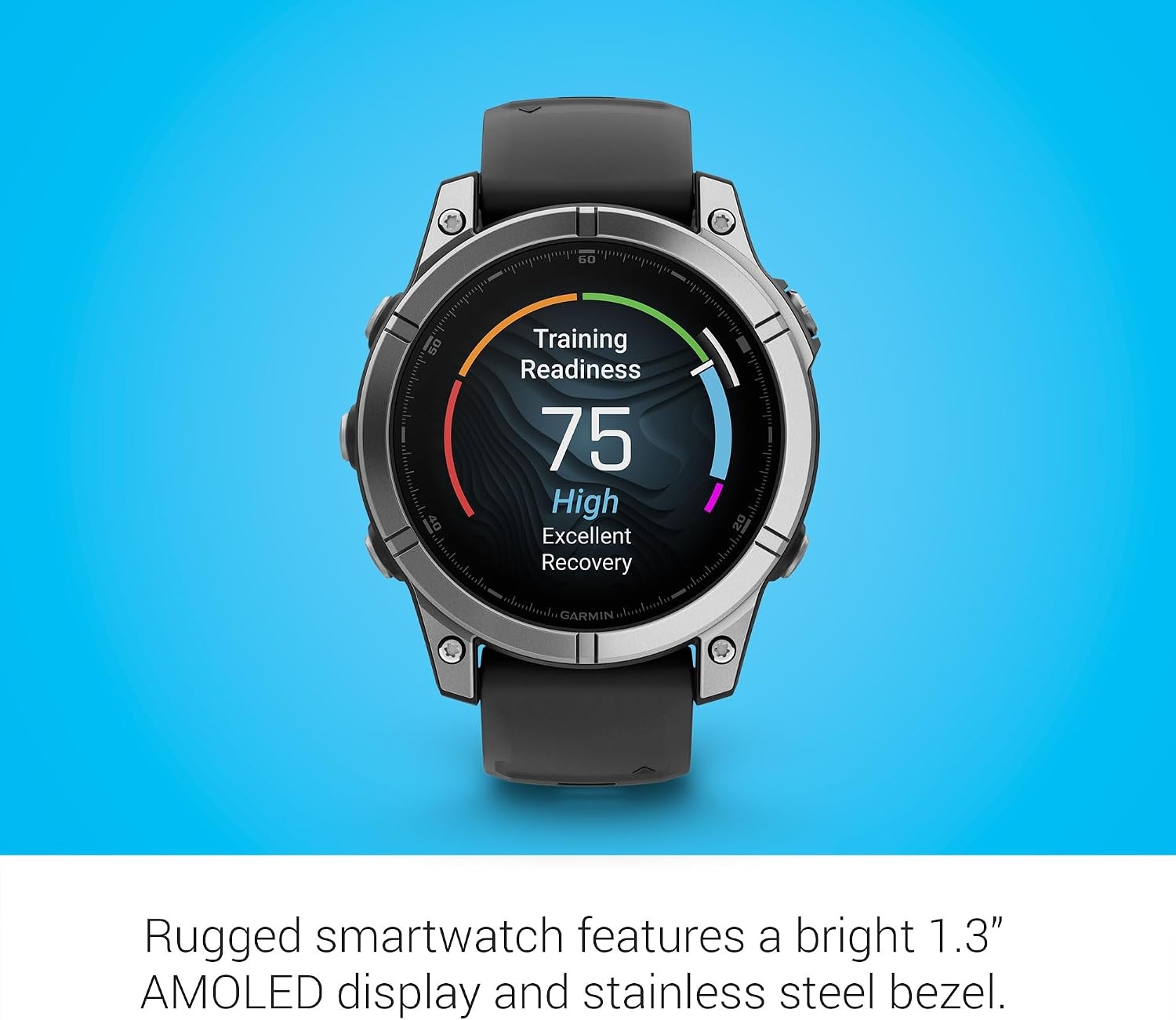 image:imageGarmin fnix 8 51 mm SolarSapphire Premium Multisport GPS Smartwatch ConnectLongLasting Battery Life DiveRatedBuiltin LED FlashlightCarbon Gray DLC Titanium with Pebble Gray Band Carbon Gray Dlc Ti Bezel Black and Pebble Gray Band LED Flashlight 100m Water Up to 48Day BatteryStainless Steel with Black Band